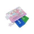 Japan Sanrio Clear Flat Mini Pouch - Little Twin Stars : Glitter Friends Pink - 3