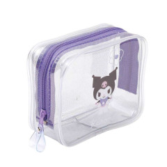 Japan Sanrio Clear Pouch - Kuromi : Glitter