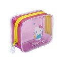 Japan Sanrio Clear Pouch - Hello Kitty : Glitter - 1