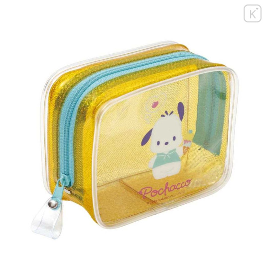Japan Sanrio Clear Pouch - Pochacco : Glitter - 1