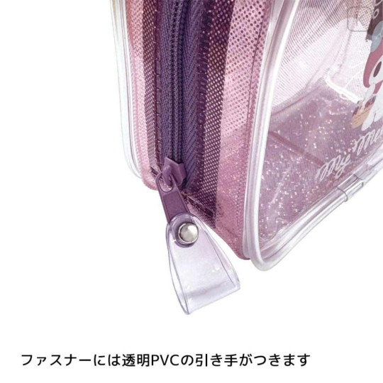 Japan Sanrio Clear Pouch - Pochacco : Glitter - 3