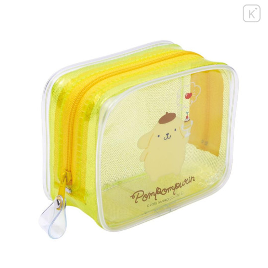 Japan Sanrio Clear Pouch - Pompompurin : Glitter - 1