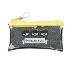 Japan Sanrio Clear Flat Mini Pouch - Badtz-maru : Glitter