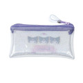Japan Sanrio Clear Flat Mini Pouch - Kuromi : Glitter Wink - 2