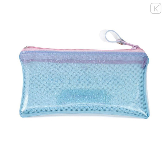 Japan Sanrio Clear Flat Mini Pouch - Cinnamoroll : Glitter Wink - 2