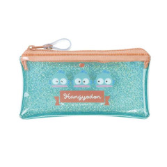 Japan Sanrio Clear Flat Mini Pouch - Hangyodon : Glitter Wink