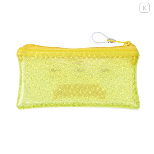 Japan Sanrio Clear Flat Mini Pouch - Pompompurin : Glitter Wink - 2