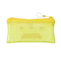 Japan Sanrio Clear Flat Mini Pouch - Pompompurin : Glitter Wink - 2