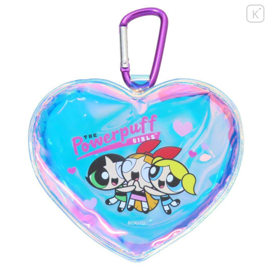 Japan The Powerpuff Girls Clear Mini Pouch - Aurora Heart Hug - 1