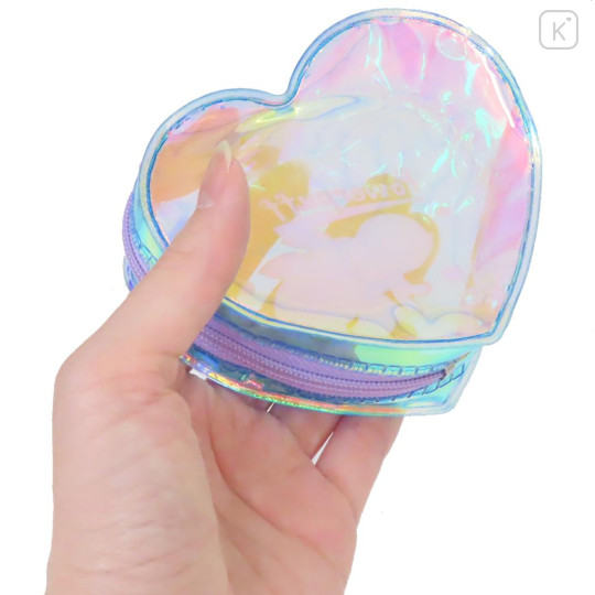 Japan The Powerpuff Girls Clear Mini Pouch - Aurora Heart Hug - 2