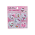 Japan Sanrio Squishy Shaker Stickers - Hello Kitty : Pink Gingham - 1