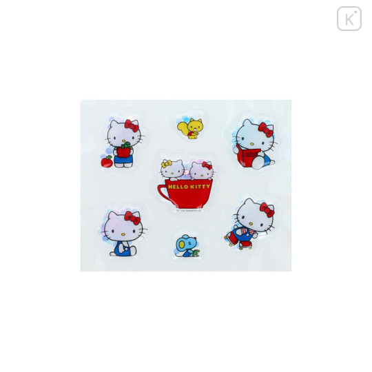 Japan Sanrio Shake Shake Capsule Seal Sticker - Hello Kitty : Red - 2