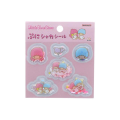 Japan Sanrio Shake Shake Capsule Seal Sticker - Little Twin Stars : Pink