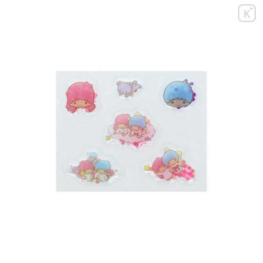 Japan Sanrio Squishy Shaker Stickers - Little Twin Stars : Pink - 2