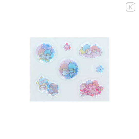 Japan Sanrio Squishy Shaker Stickers - Little Twin Stars : Purple - 2