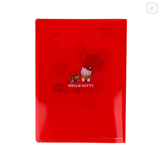 Japan Sanrio A5 Clear File - Hello Kitty : Sequin Red - 3
