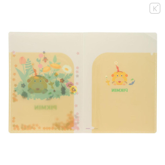Japan Pikmin A5 Clear File - Sequin Light Orange - 3