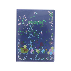 Japan Pikmin A5 Clear File - Sequin Navy