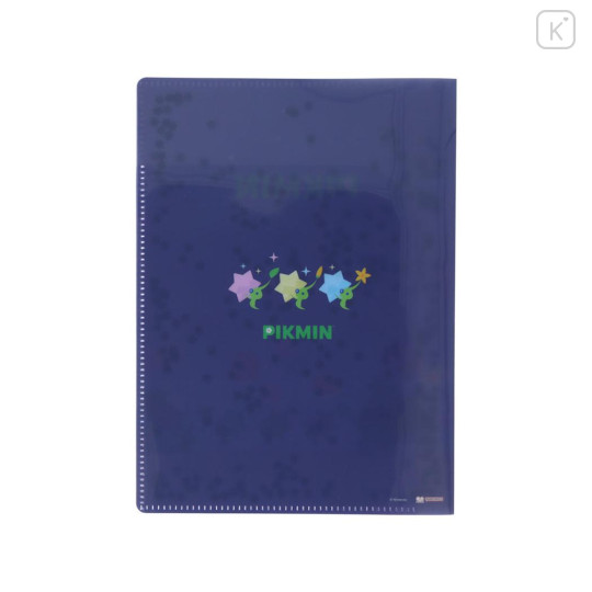 Japan Pikmin A5 Clear File - Sequin Navy - 2