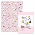 Japan Peanuts A4 & A5 Clear File Set - Snoopy & Woodstock : Life with Snoopy and Friends Pink - 1