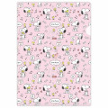 Japan Peanuts A4 & A5 Clear File Set - Snoopy & Woodstock : Life with Snoopy and Friends Pink - 2