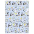 Japan Peanuts A4 & A5 Clear File Set - Snoopy & Woodstock : Life with Snoopy and Friends Blue - 2