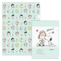 Japan Peanuts A4 & A5 Clear File Set - Snoopy & Woodstock : Life with Snoopy and Friends Green - 1