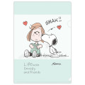 Japan Peanuts A4 & A5 Clear File Set - Snoopy & Woodstock : Life with Snoopy and Friends Green - 3