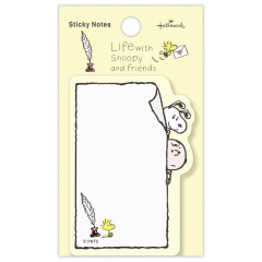 Japan Peanuts Sticky Notes - Snoopy & Woodstock : Life with Snoopy and Friends Yellow