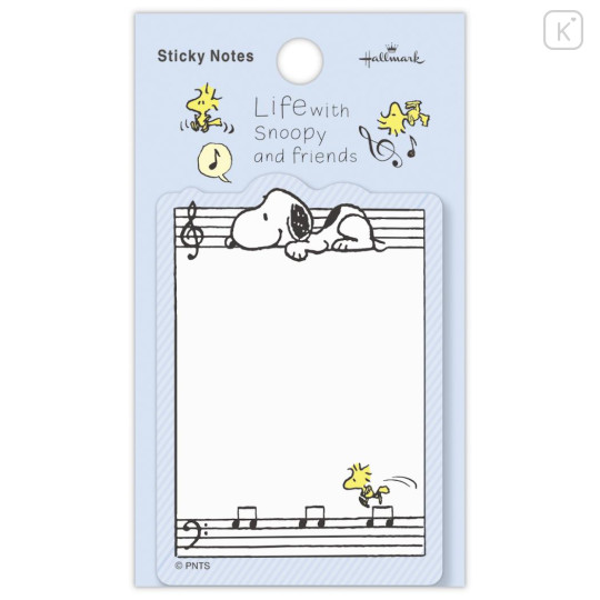Japan Peanuts Sticky Notes - Snoopy & Woodstock : Life with Snoopy and Friends Blue - 1