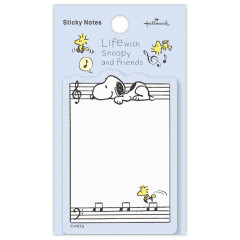 Japan Peanuts Sticky Notes - Snoopy & Woodstock : Life with Snoopy and Friends Blue