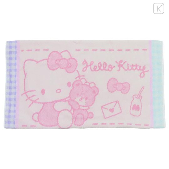Japan Sanrio Stretchable Pillow Cover - Hello Kitty & Tiny Chum : Pink Mint - 1