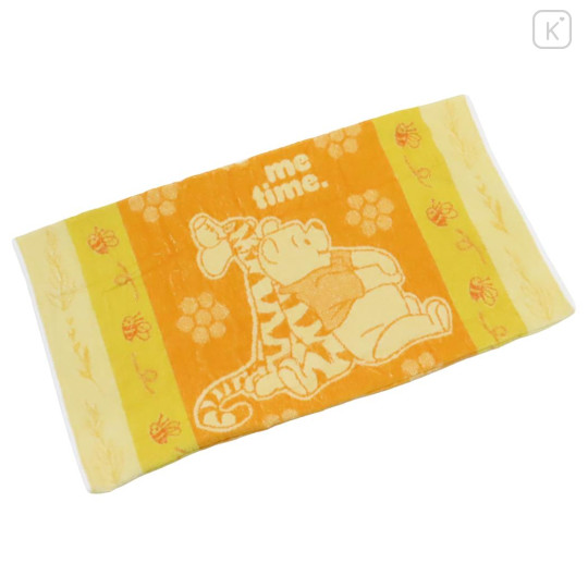 Japan Disney Stretchable Pillow Cover - Piglet & Pooh & Tigger : Orange - 2