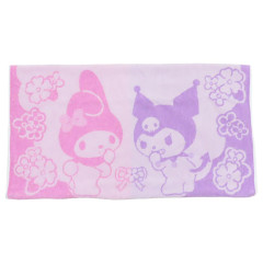 Japan Sanrio Stretchable Pillow Cover - Kuromi & My Melody : Pink Purple