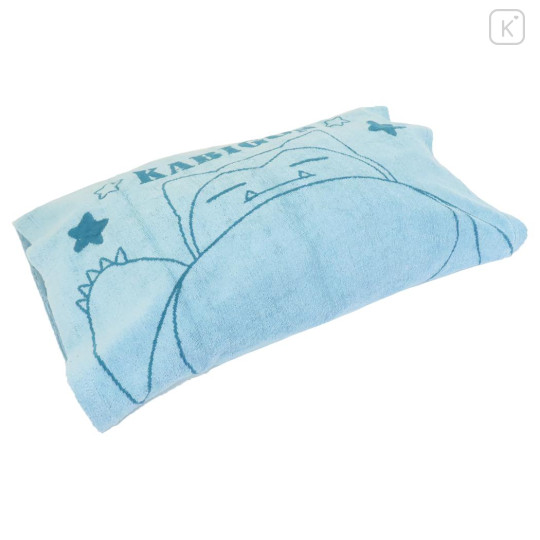 Japan Pokemon Stretchable Pillow Cover - Snorlax : Blue - 2