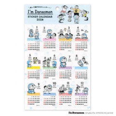 Japan Doraemon Reusable Calendar Sticker - Comic 2026