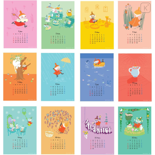 Japan Moomin Mini Desk Calendar - Little My : Book-Shaped Tin 2026 - 4