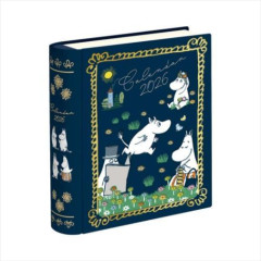 Japan Moomin Mini Desk Calendar - Moomintroll : Navy Book-Shaped Tin 2026