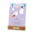 Japan Moomin Mini Desk Calendar - Moomintroll : Navy Book-Shaped Tin 2026 - 3