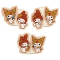 Japan Sanrio Elle Secret Acrylic Sticker - Kuromi & My Melody : Blind Box - 4