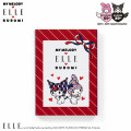 Japan Sanrio Elle Flip Memo - Kuromi & My Melody : Red - 1