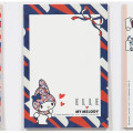 Japan Sanrio Elle Flip Memo - Kuromi & My Melody : Red - 5