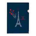 Japan Sanrio Elle A4 Clear File - Kuromi - 2