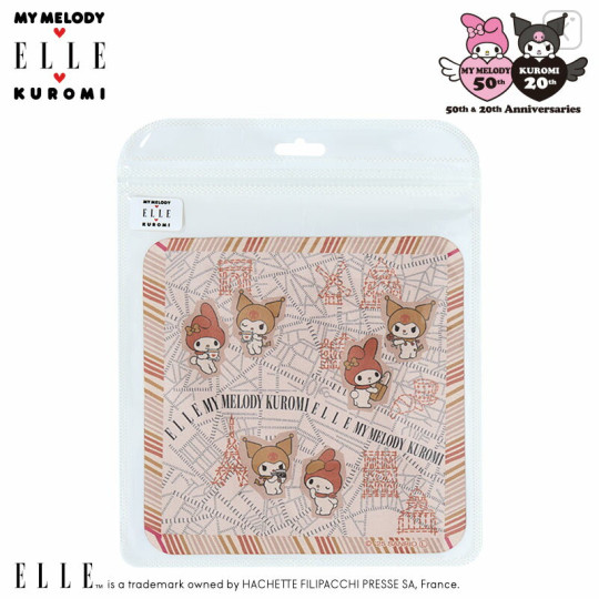 Japan Sanrio Elle Mobile Cleaner - Kuromi & My Melody - 1