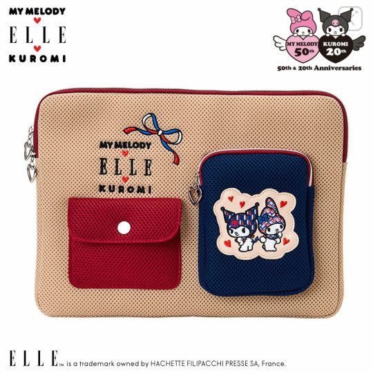 Japan Sanrio Elle PC Case - Kuromi & My Melody - 1