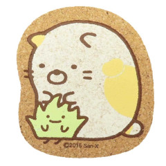 Japan San-X Cork Coaster - Sumikko Gurashi : Neko & Zassou Colorful