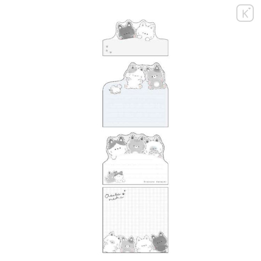 Japan Mogunyan Square Memo - Cat Let's Play with Cats - 2