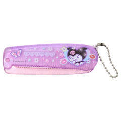 Japan Sanrio Folding Comb - Kuromi : Heart-pounding Memories Heisei Retro