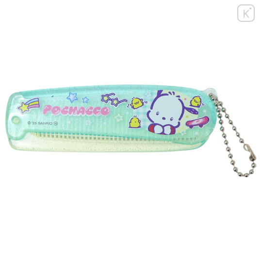 Japan Sanrio Folding Comb - Pochacco : Heart-pounding Memories Heisei Retro - 1