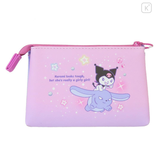 Japan Sanrio Cosmetic Pouch - Kuromi : Heart-pounding Memories Heisei Retro - 2